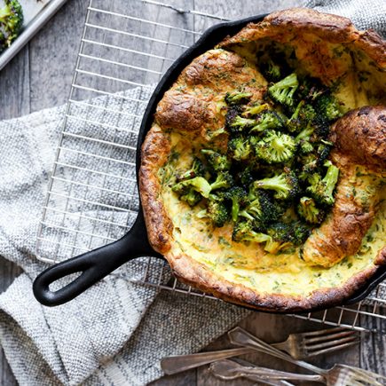 Savory Dutch Baby with Roasted Broccoli | www.floatingkitchen.net